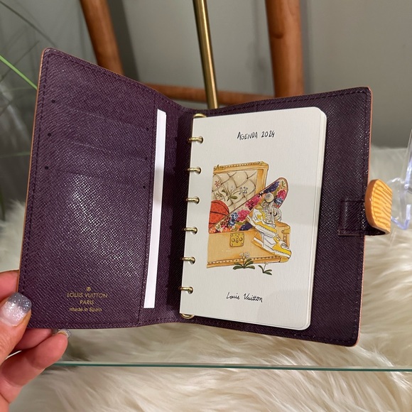 Authentic Louis Vuitton Yellow & Purple Epi Leather Organizer w/LV 2024 Insert - Picture 5 of 16